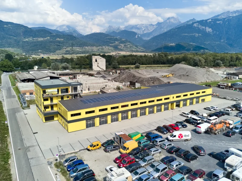 Vue du projet BOXIM, Route de la Digue 8, Monthey (VS)