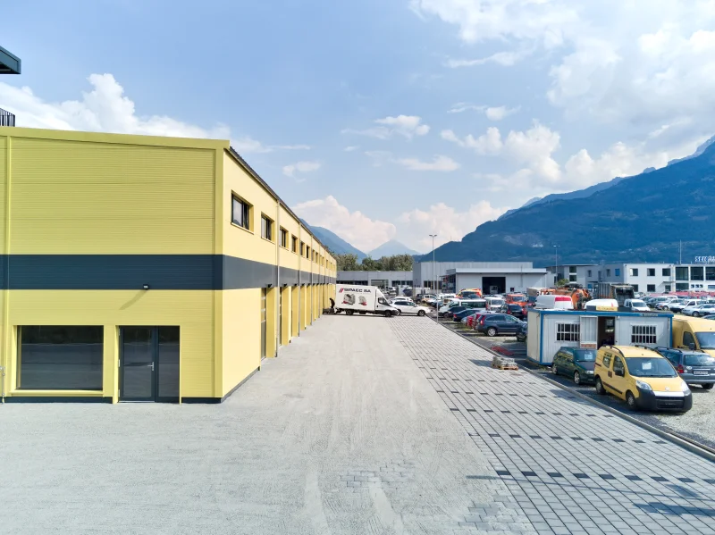 Vue du projet BOXIM, Route de la Digue 8, Monthey (VS)