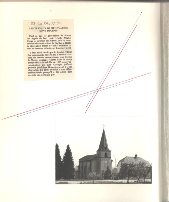 Mur et Rénovation du projet Rénovation de l&#039;Église de Muraz, Muraz (VS)