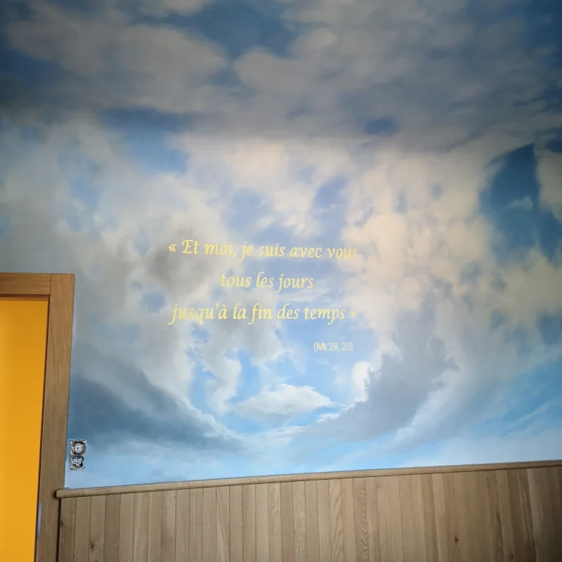 Mur du projet Rénovation de l&#039;Église de Muraz, Muraz (VS)