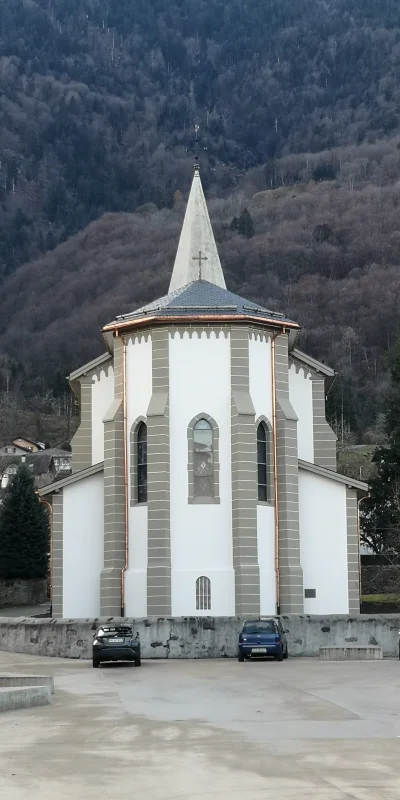 Façade et Mur du projet Rénovation de l&#039;Église de Muraz, Muraz (VS)