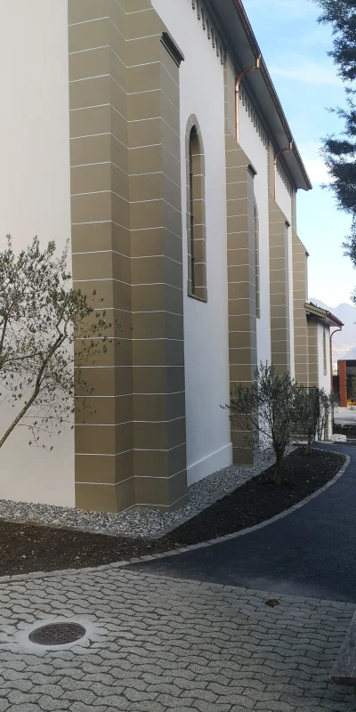 Façade et Mur du projet Rénovation de l&#039;Église de Muraz, Muraz (VS)