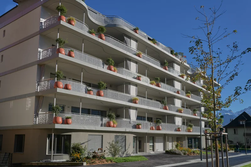 Architecture du projet Les Glycines - vue 7, Monthey (VS)